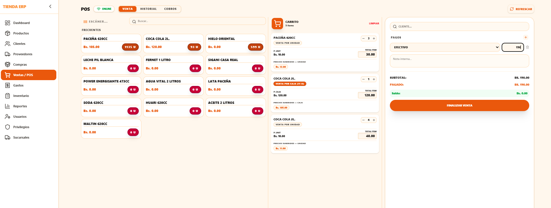 Punto de Venta POS - Tienda ERP